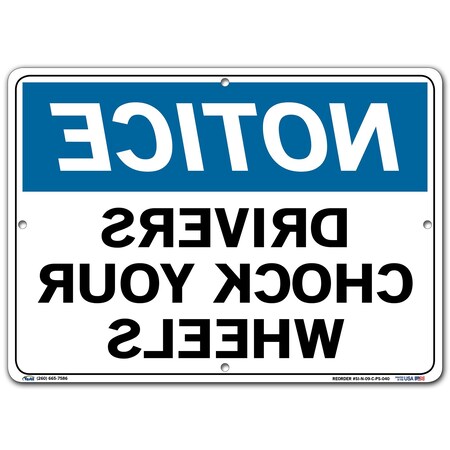 Vestil Polystyrene Sign, 10-1/2" H, 14-1/2" W, Polystyrene, Rectangle, English, SI-N-09-C-PS-040 SI-N-09-C-PS-040